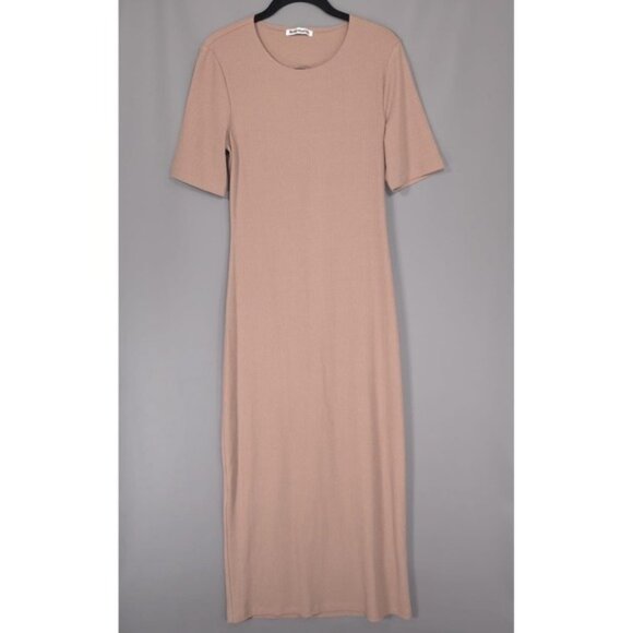Reformation‎ Women's LARGE Dosch Maxi Dress Buff Bodycon Rib Knit Backless Sexy - Picture 4 of 11